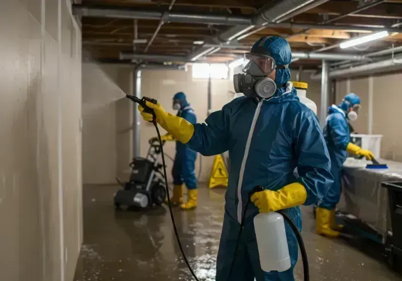 Basement Sanitization and Antimicrobial Treatment process in Shelby, MI